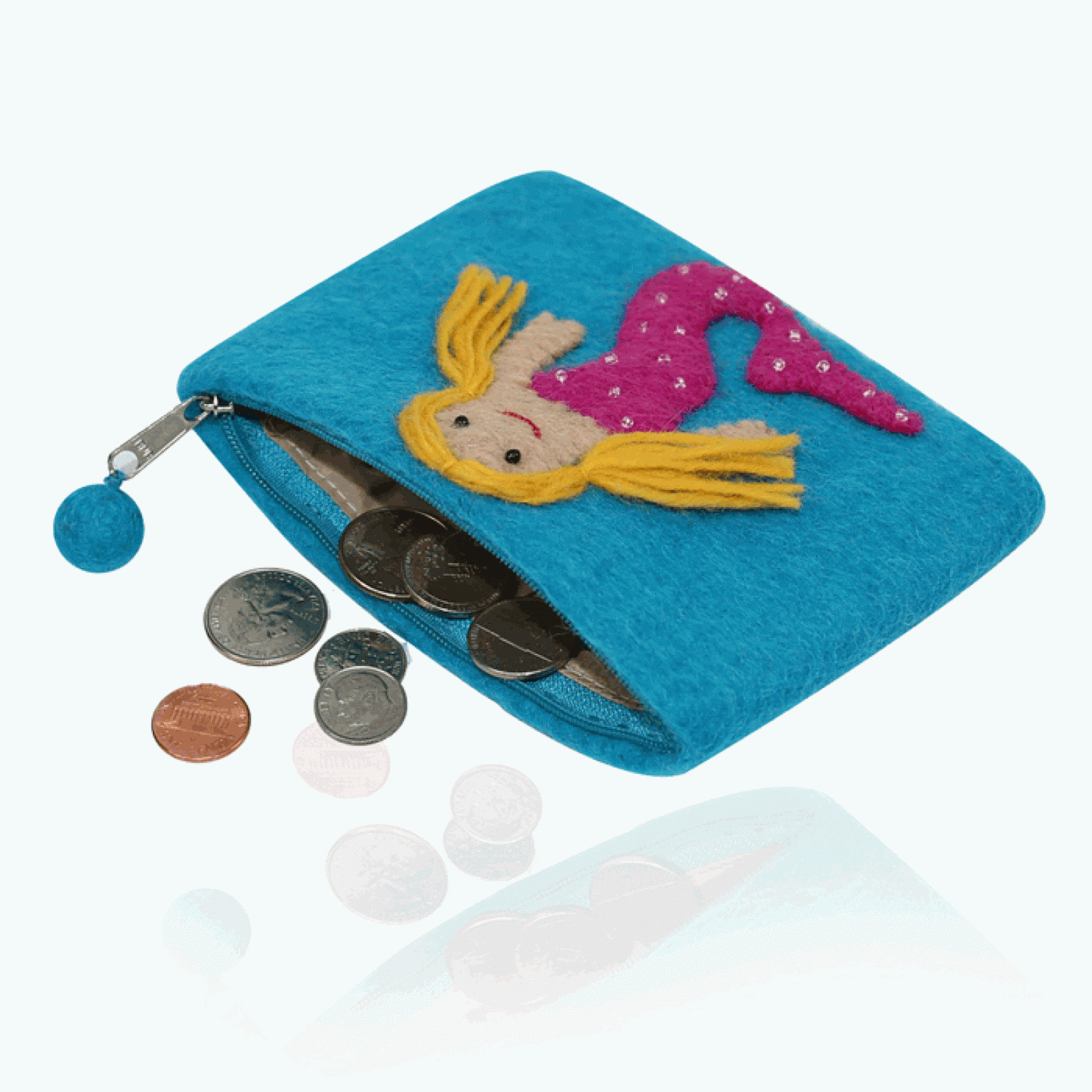 BNB Crafts Inc. - Mermaid Design Coin Purse: Turquoise
