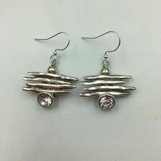 Volare - Solar Spike Earrings: Clear