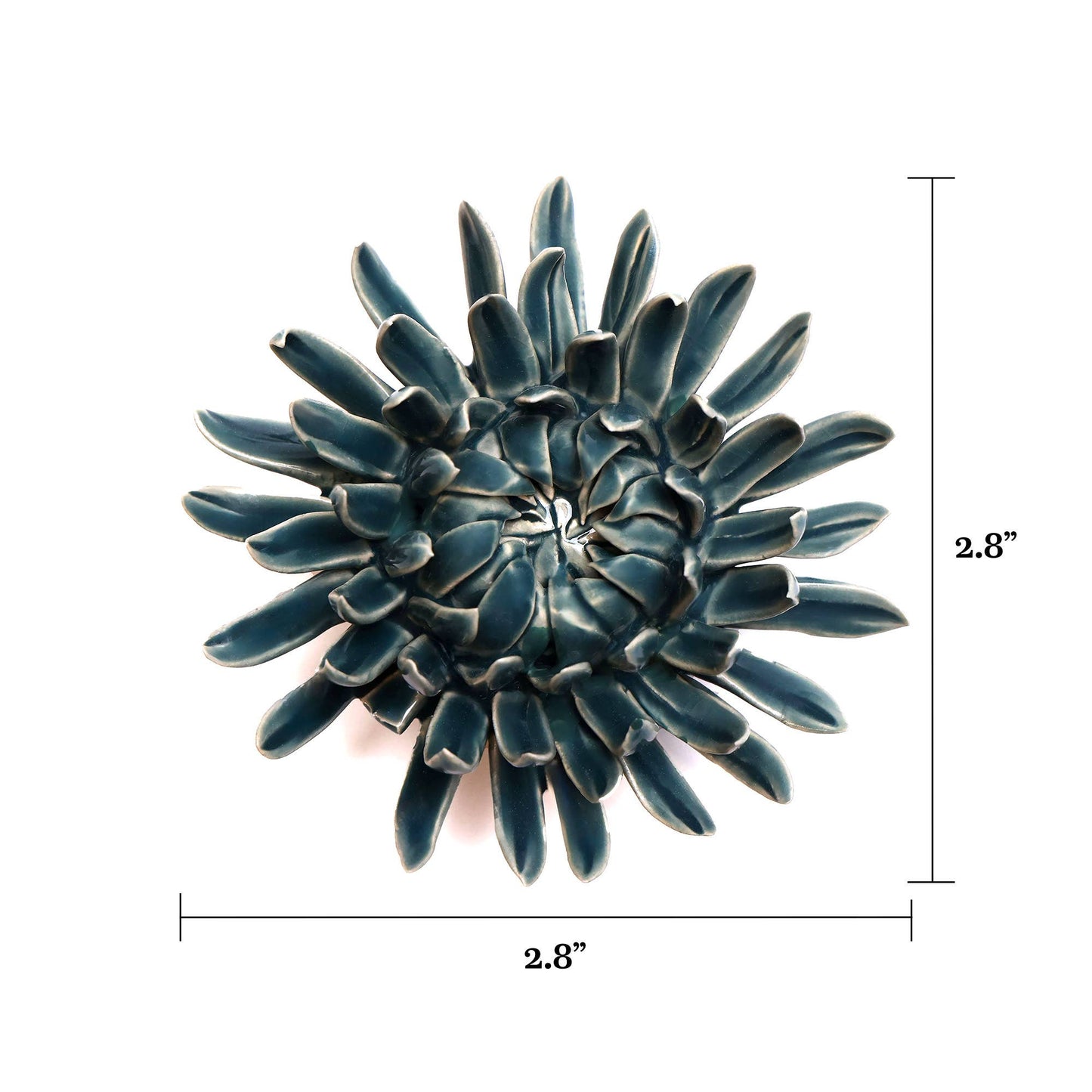 Chive - Coral 11 - Ceramic Faux Flowers: Flower Green