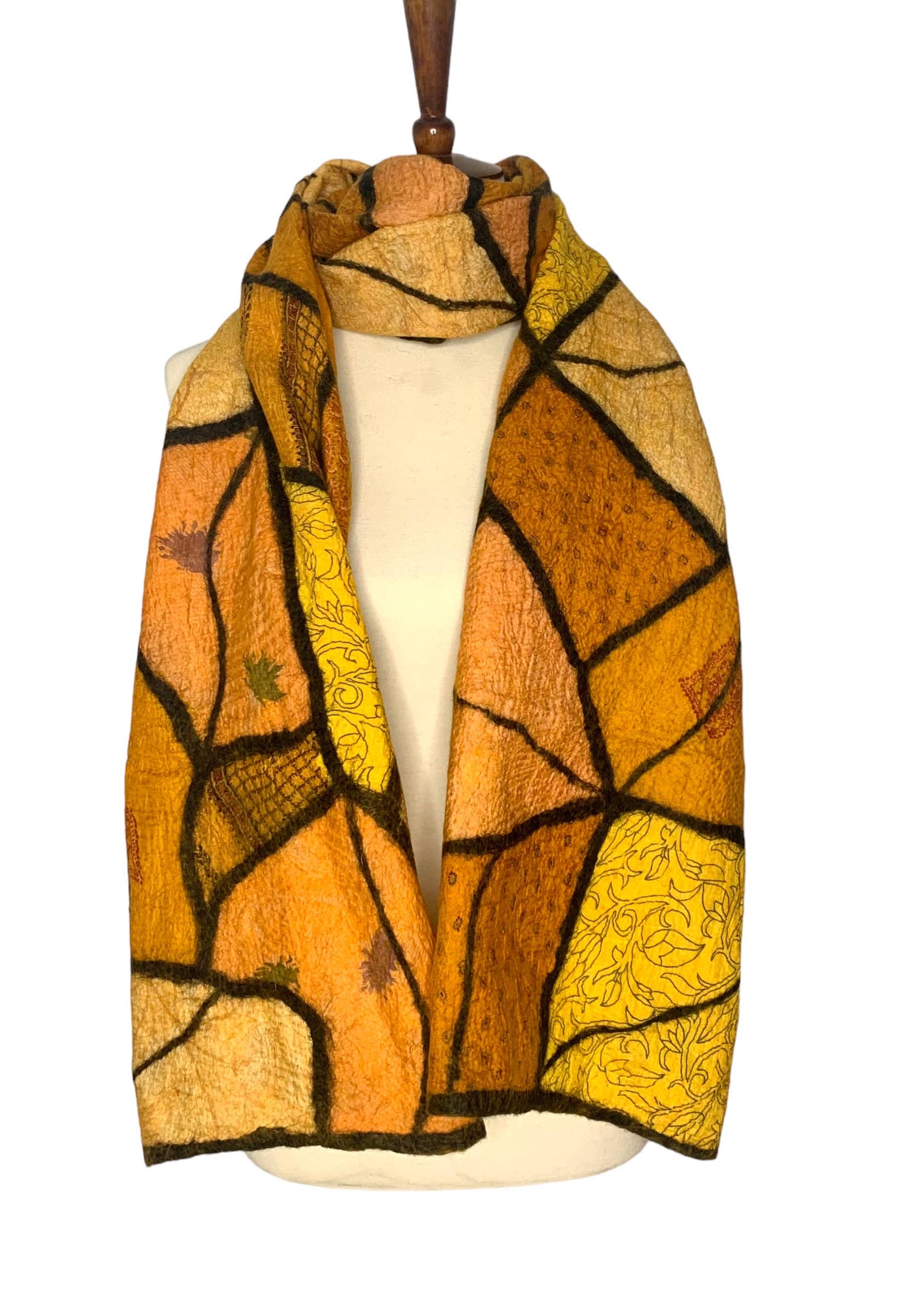 Pomegranate Moon - Sari Patchwork - Gold