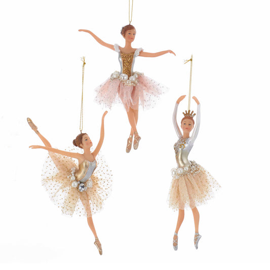 Kurt S. Adler, Inc. - 7.5"RESIN BALLERINA ORNAMENT 3/ASSTD