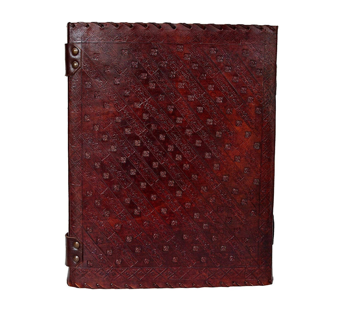 Immart Global LLC - TUZECH Leather Journal Book Seven Chakra Medieval Stone Embossed Handmade Book of Shadows Notebook Office Diary College Book Poetry Book Sketch Book (13 Inches): Unlined
