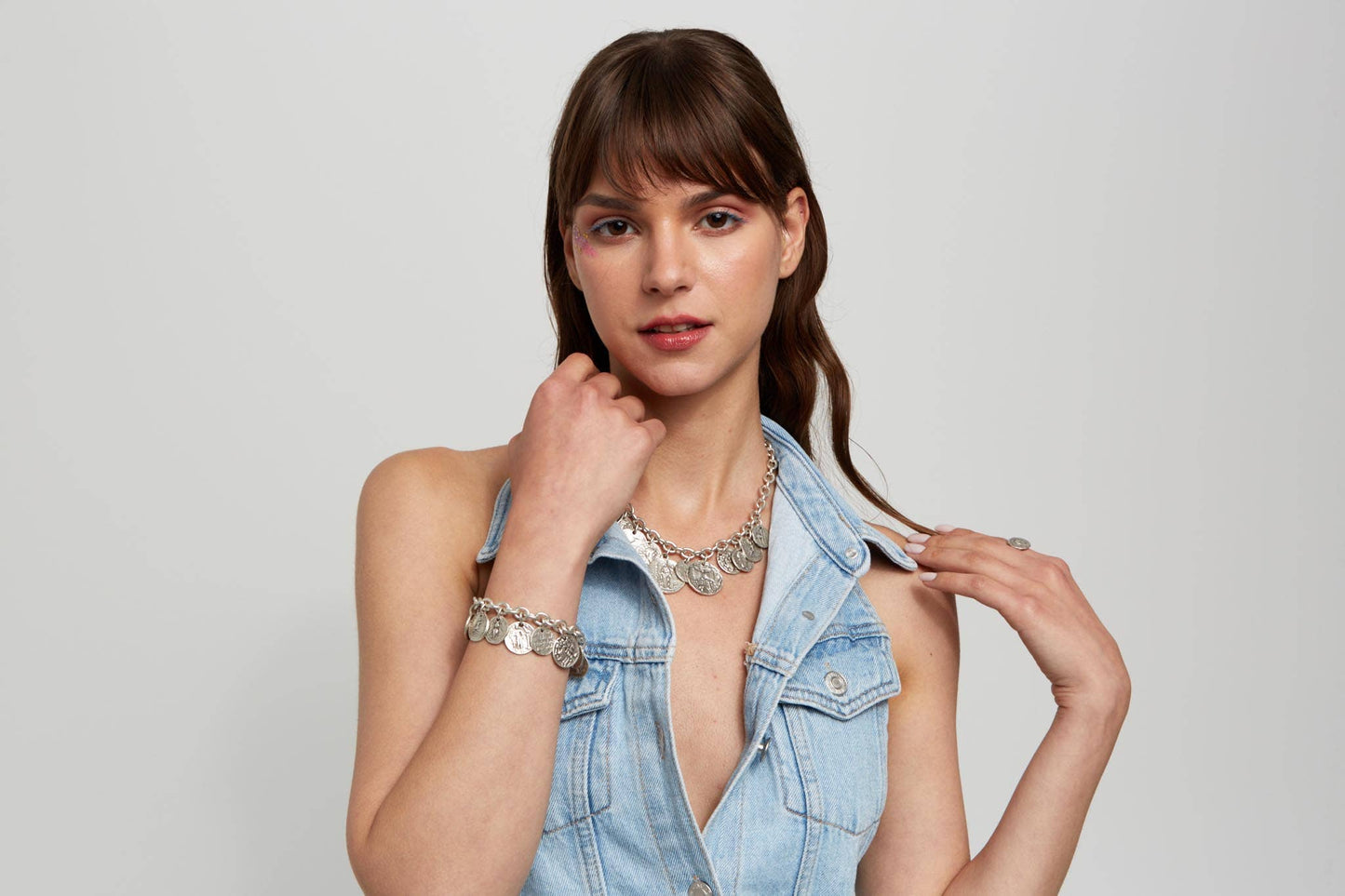 Chanour - Handmade Pewter Coin Bracelet - 2920