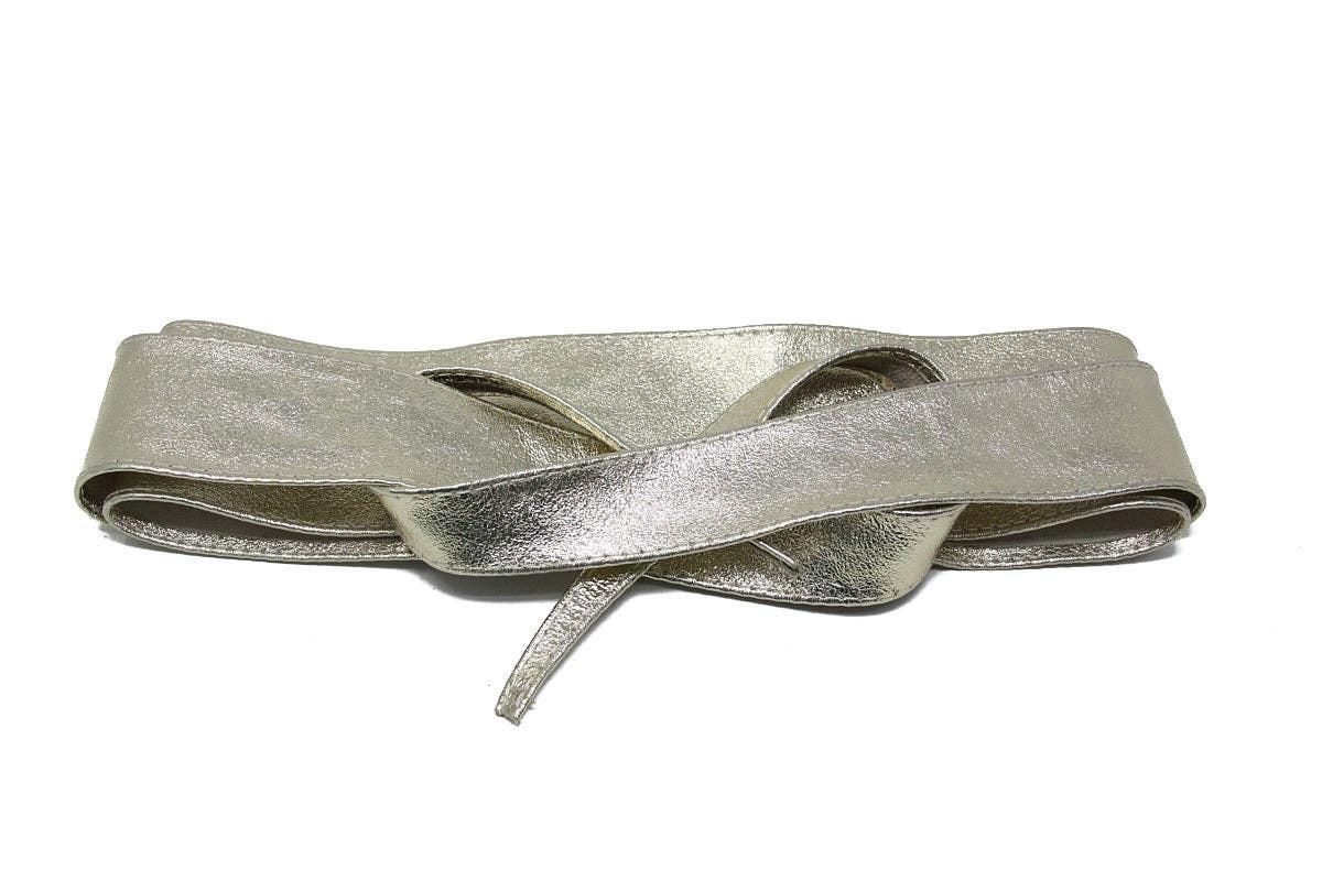 German Fuentes Handbags - CINT-02 SUEDE LEATHER WRAP BELT: Olive