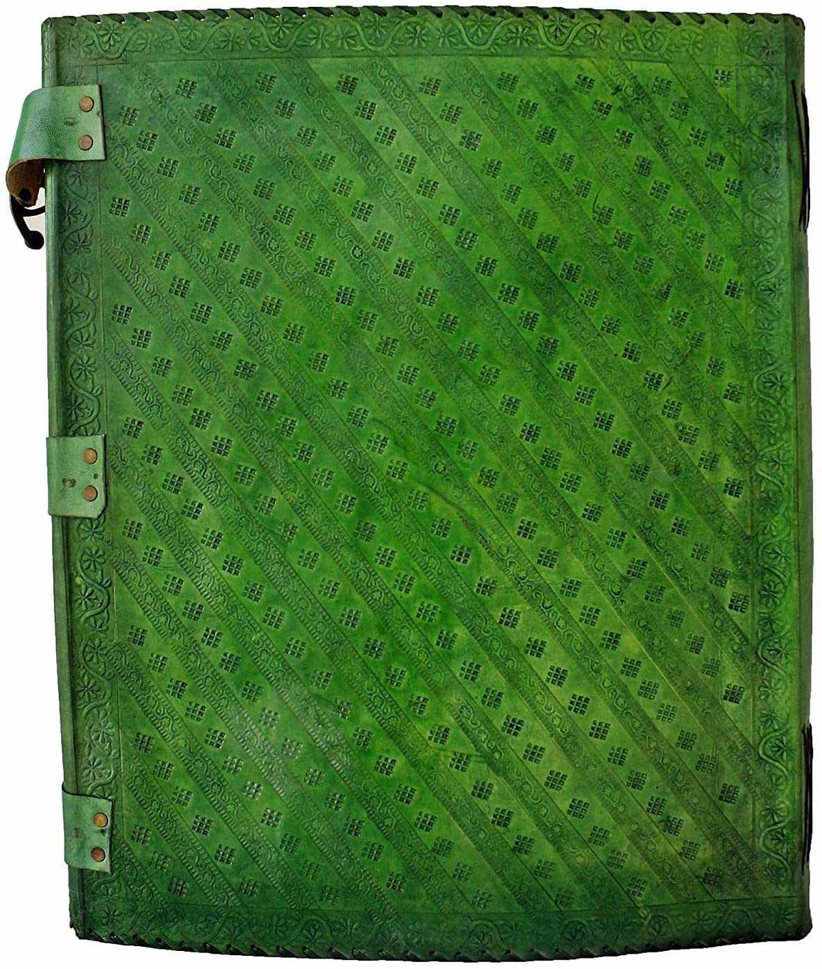 Immart Global LLC - Seven Chakra Leather Journal – Handmade Embossed Diary 13": Purple / Unlined