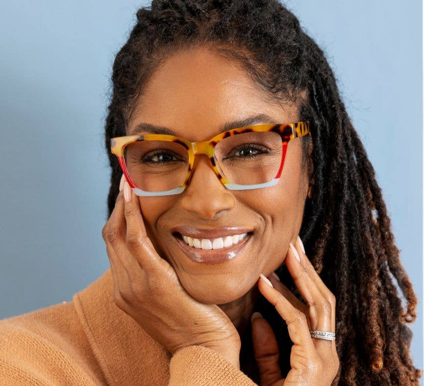 Peepers - Birdie (Blue Light): Peepfetti Tortoise Colorblock / Reading / 1.75