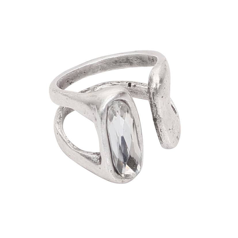 Chanour - Handmade Crystal Brass Ring - 6904