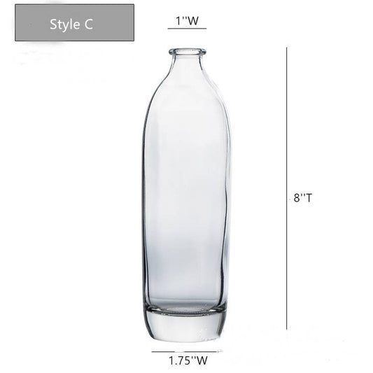 Sweet Home Deco - Small Floral Glass Vases , Bud Vases for Centerpiece, Rustic: Style C