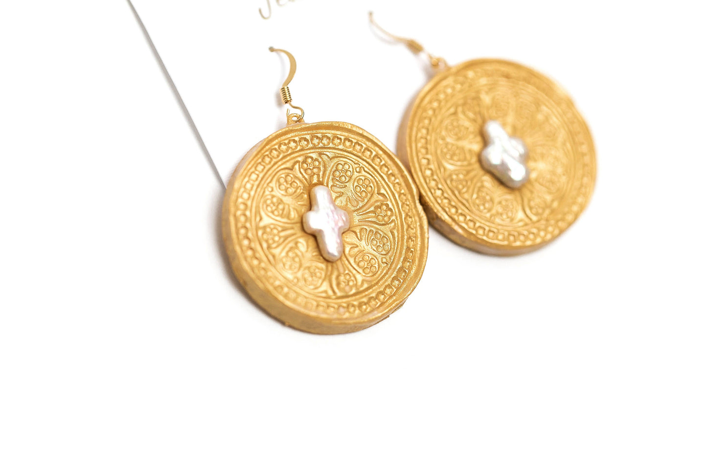 Hidden Truth Jewelry - Pearl Insert with Truth Cross Dangles