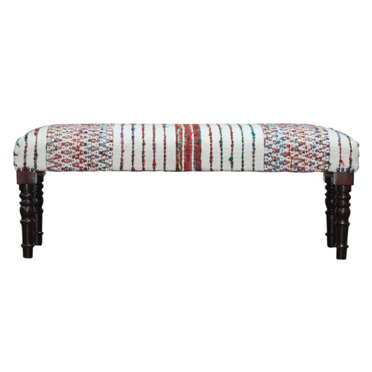 LR Home - Striped Multicolor Farmhouse Indoor Bench