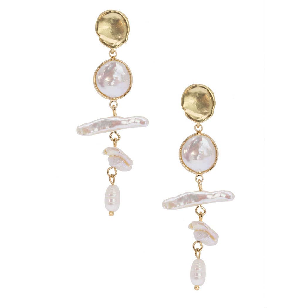SAACHI - Baroque Pearl Drop Earring