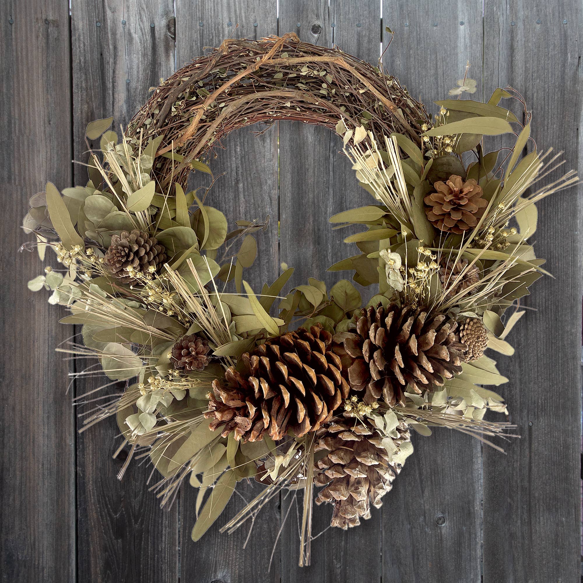 Andaluca - Woodland Pinecone Half Wreath - Thumbnail 2