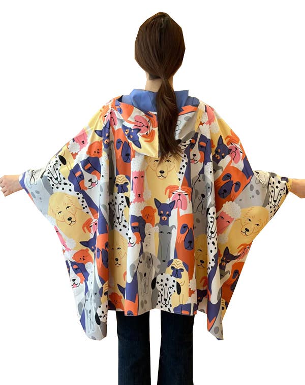 Winding River - Very Peri Rain Cape - Dogs Collection
