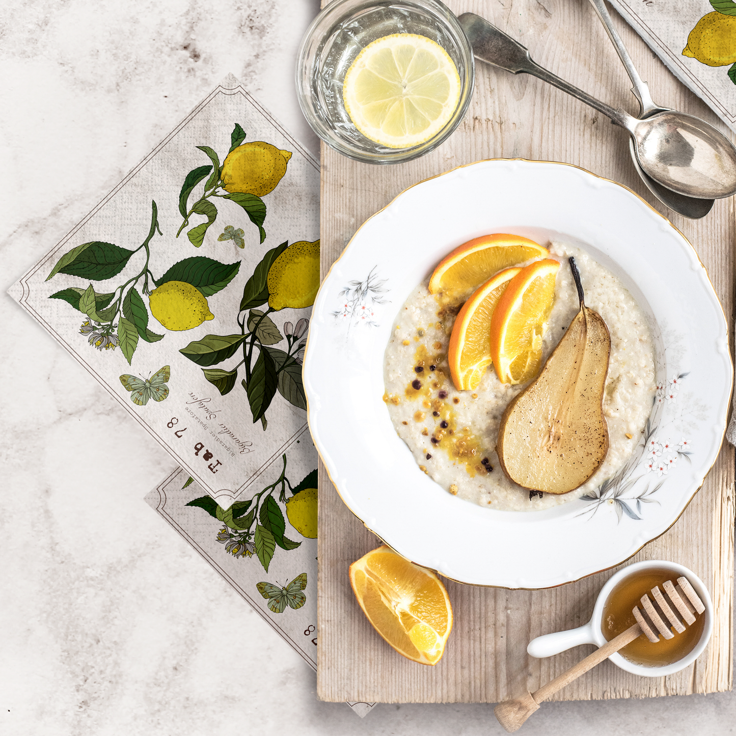 European Excellency - Lemon Botany Cocktail Napkins