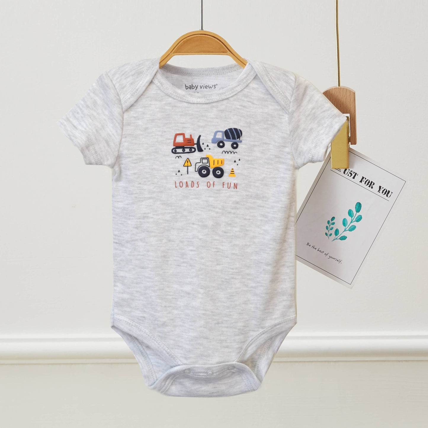 Lollipop Dreams - Pack of 3 Baby Loads of Fun Cars Pattern Bodysuits : 3-6M