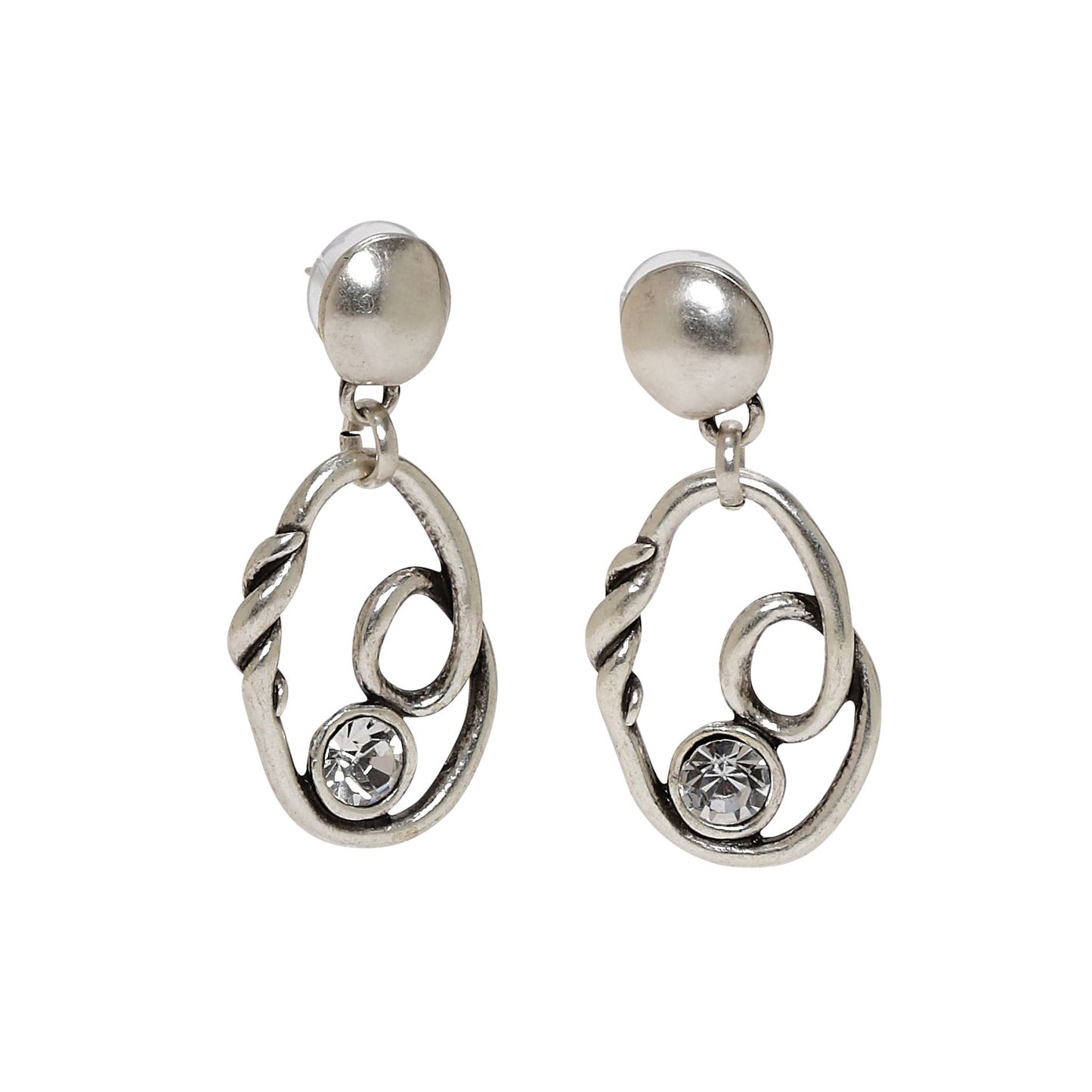 Chanour - Handmade Crystal Pewter Earrings - 1807