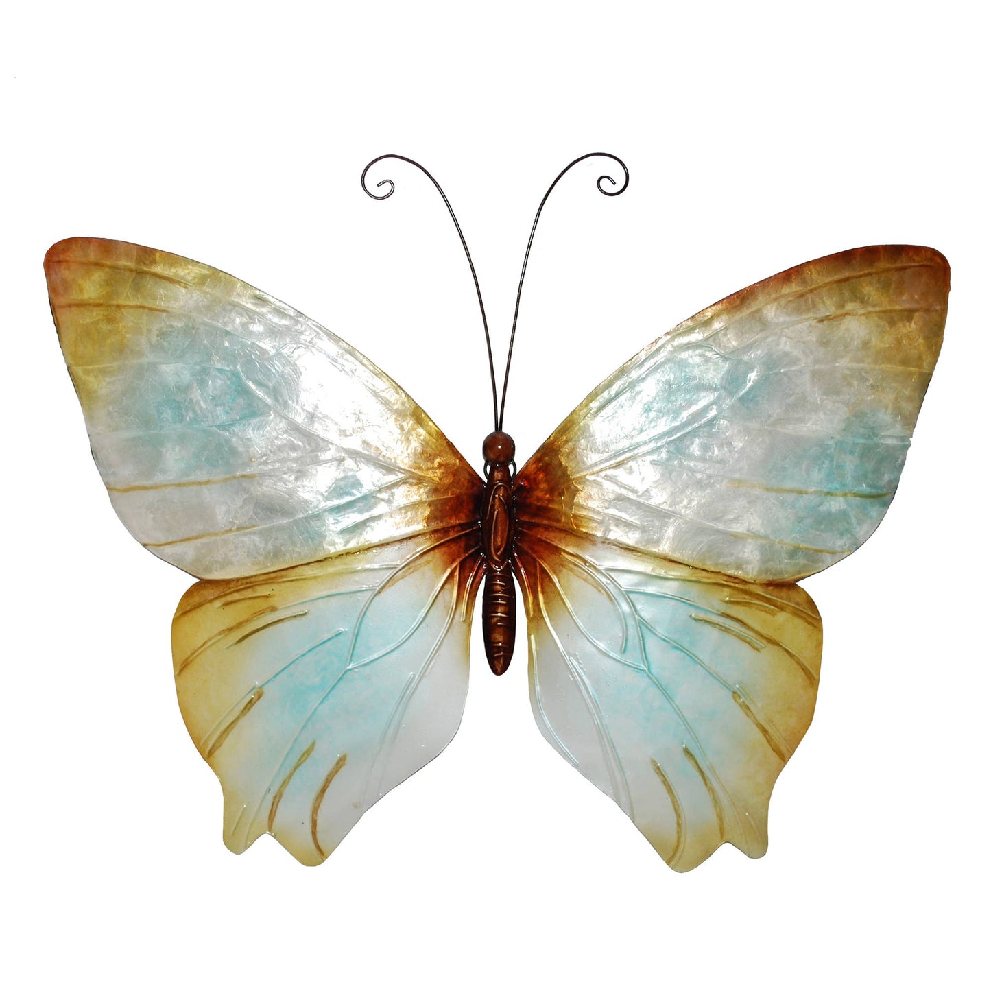Eangee Home Design - Butterfly Wall Decor Pearl, Capiz & Metal, Indoor / Outdoor