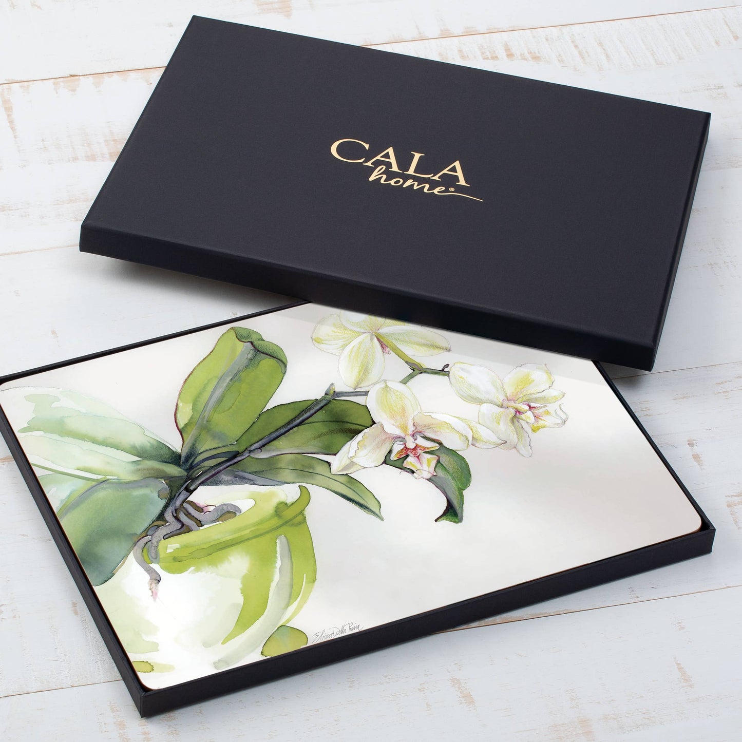 CounterArt/Highland Home/Thirstystone/CoasterStone - Cala Home White Orchid Decorative Hardboard Placemat