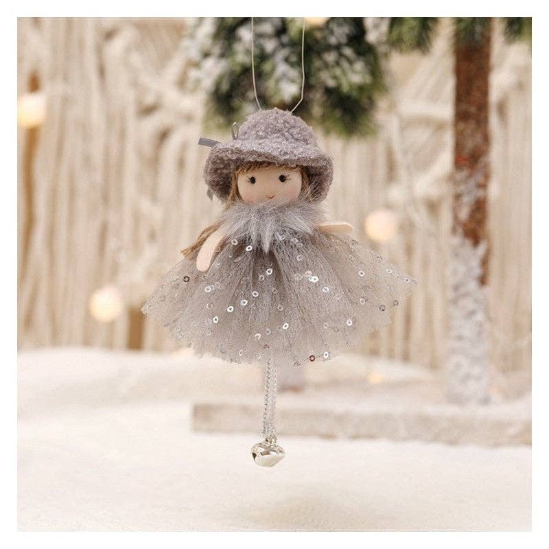 Ekartini - Christmas Plush Angel Girl Ornament: WHITE
