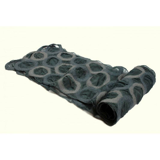 BNB Crafts Inc. - Gray Circle Felted Chiffon Scarves