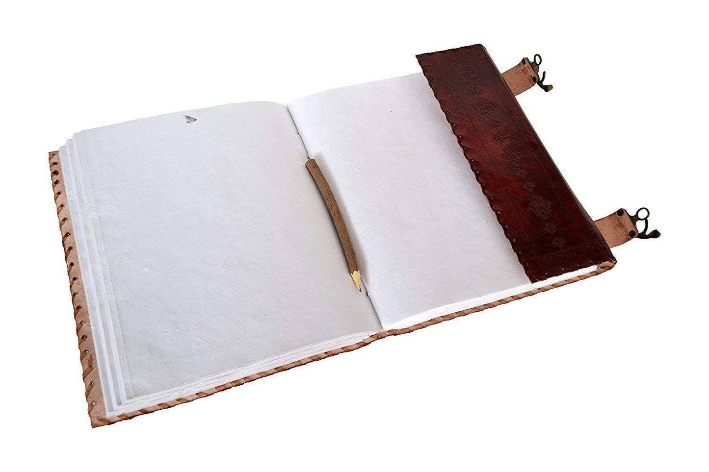 Immart Global LLC - TUZECH Leather Journal Book Seven Chakra Medieval Stone Embossed Handmade Book of Shadows Notebook Office Diary College Book Poetry Book Sketch Book (13 Inches): Unlined