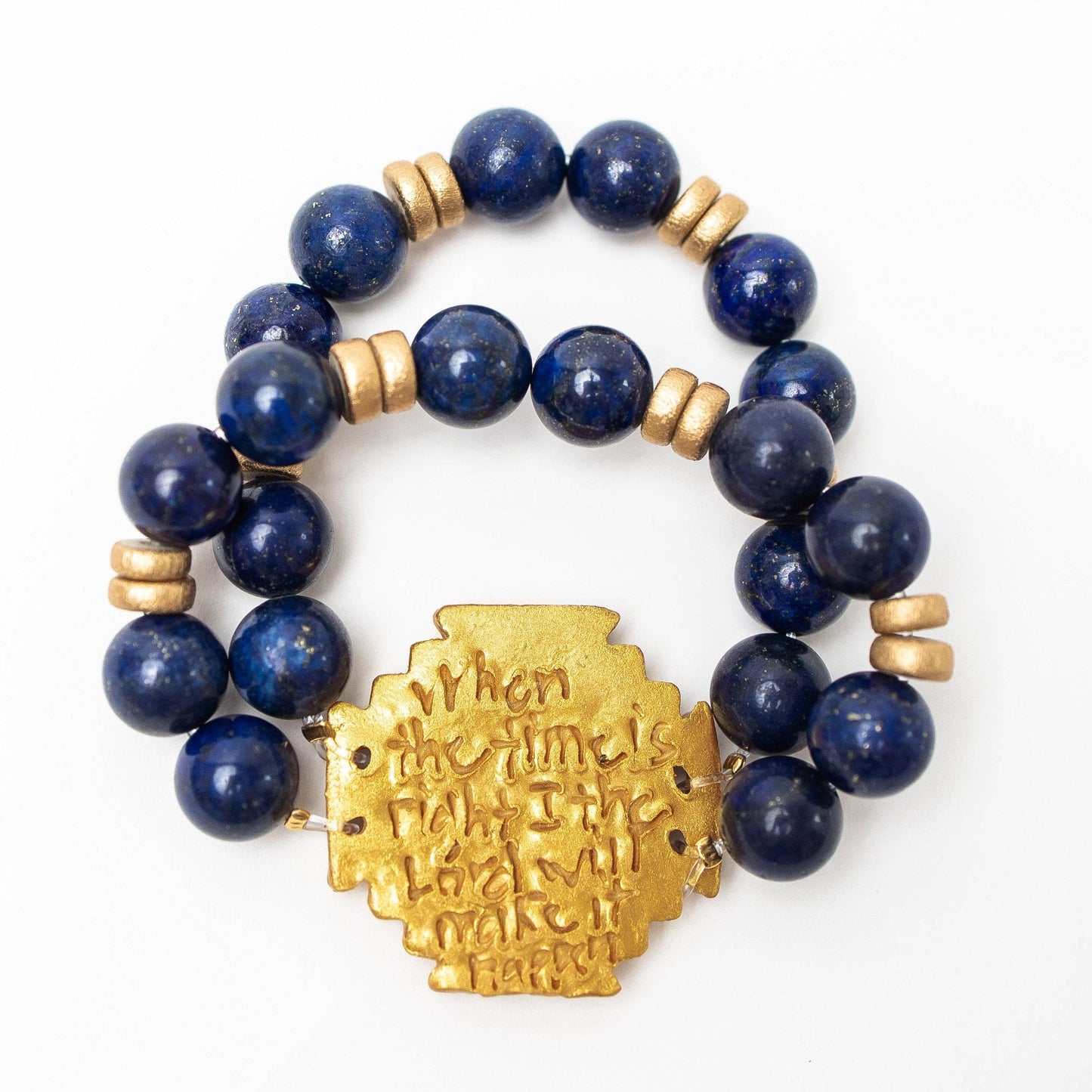 Hidden Truth Jewelry - Blue Lapis with Jerusalem Cross