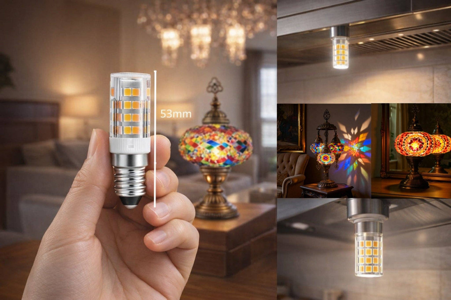 Mozaist LLC - E12 Led Corn Light Bulb 3 Pack