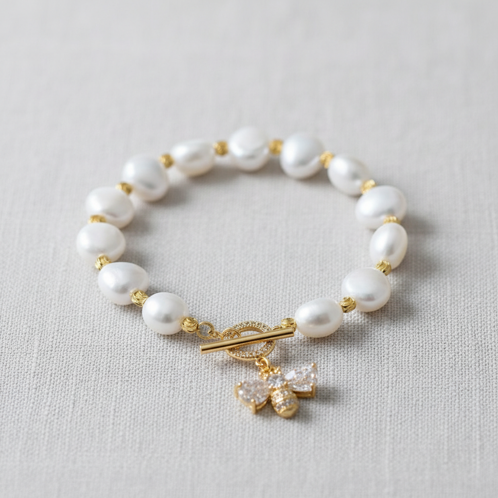 camilla dovey - Freshwater Pearl Bee Bracelet