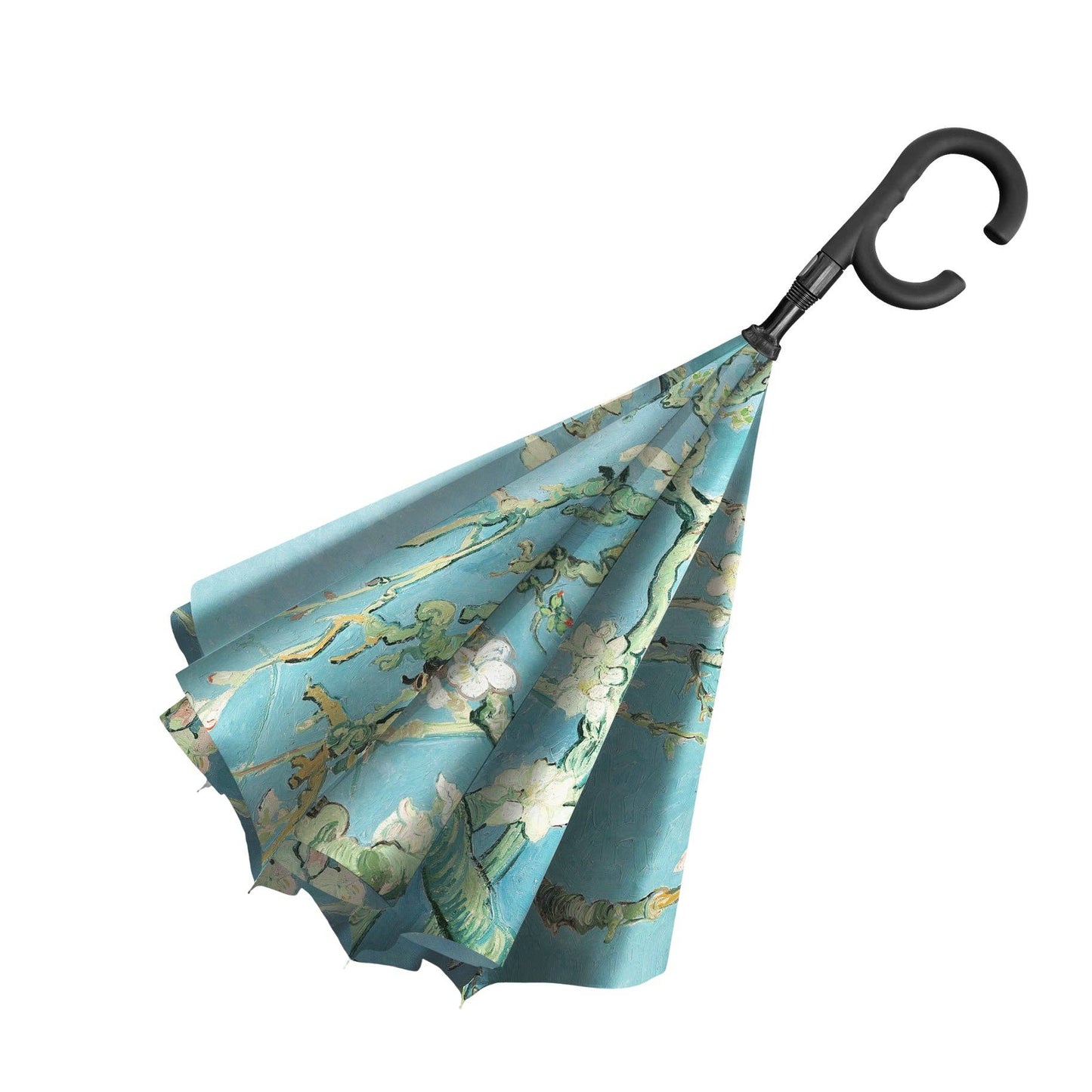 RainCaper - Van Gogh Almond Blossom Reverse Inverted Umbrella – Windproof, Hands-Free