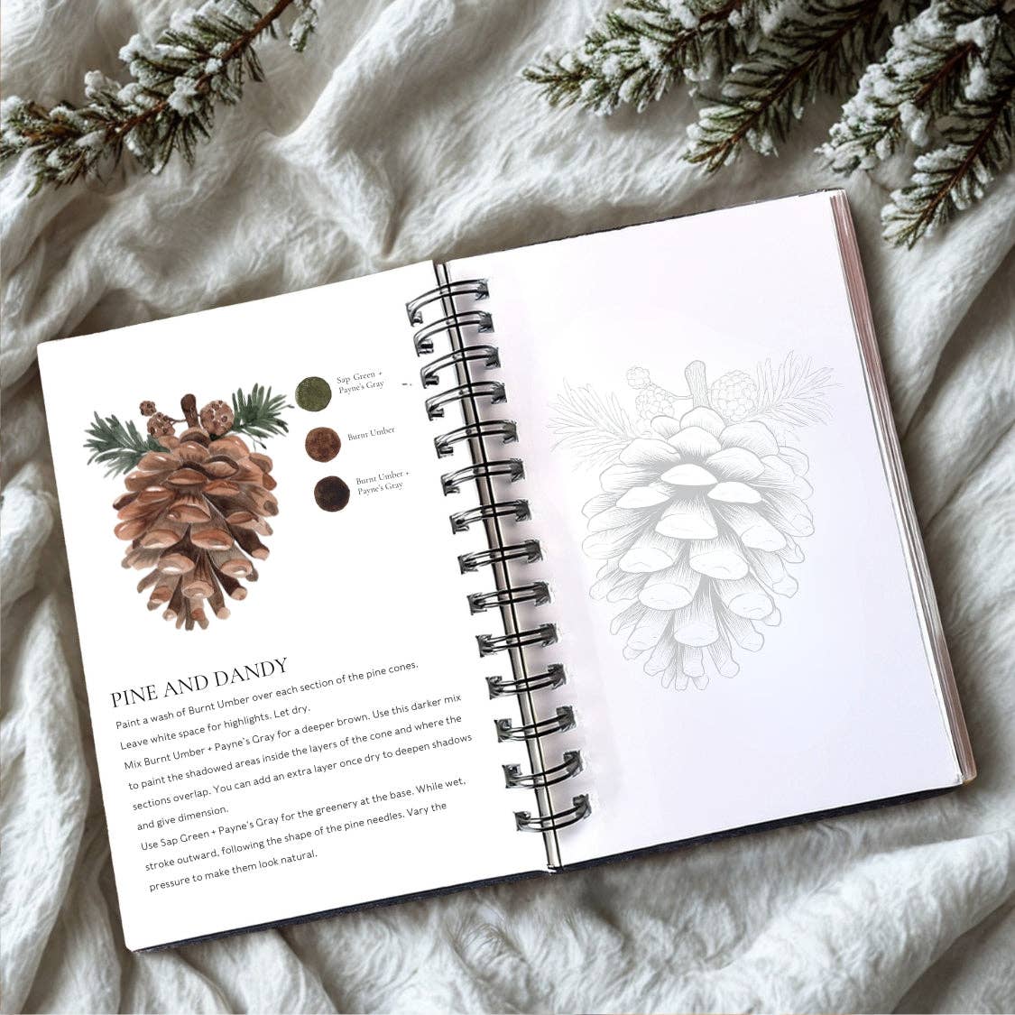 Willow Wolfe USA - Winter Glow Watercolor Workbook By Nya Wolfe