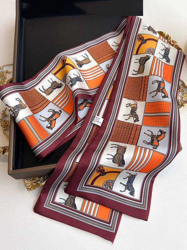 UZ Wholesale Store - Printed Scarf: ORANGE / One_size