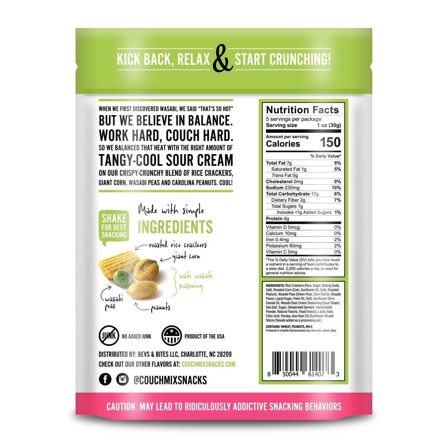 Bruce Julian Heritage Foods - Couch Mix® - Sour Cream Wasabi, 5.5-oz