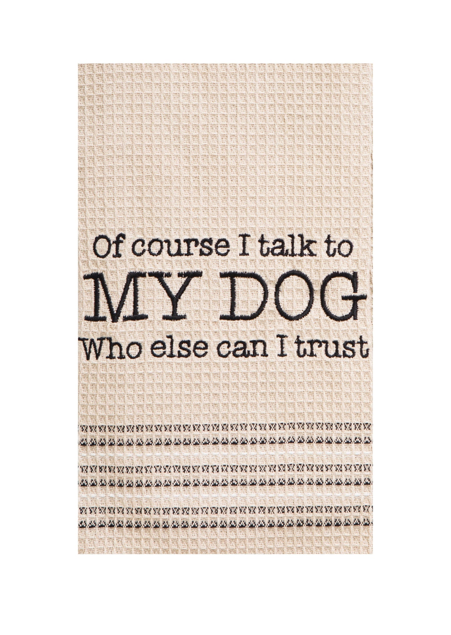 Mona B. - MY DOG WAFFLE-WEAVE DISHTOWEL (Set of 2) MH-155