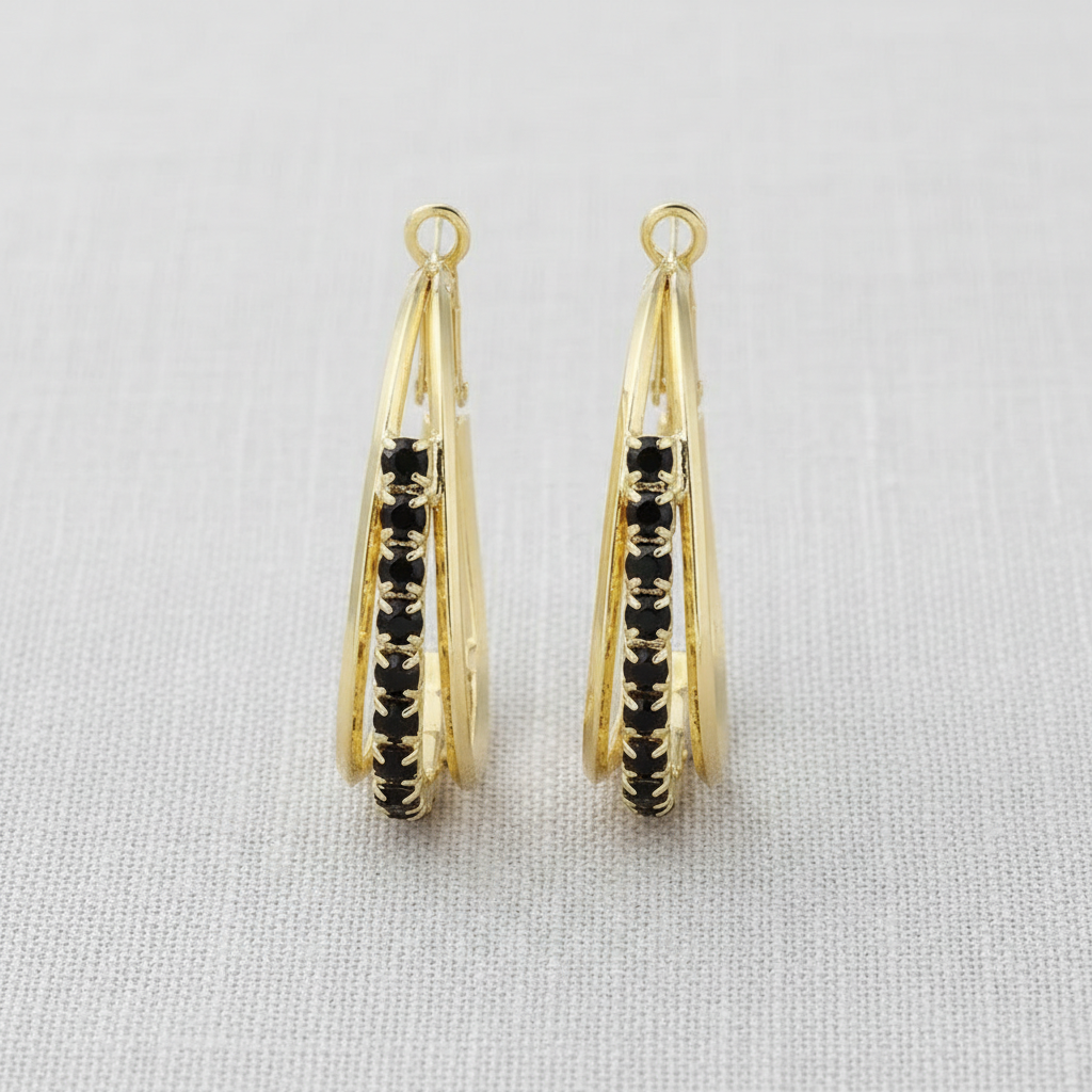 camilla dovey - Exquisite Crystal Hoop Earrings