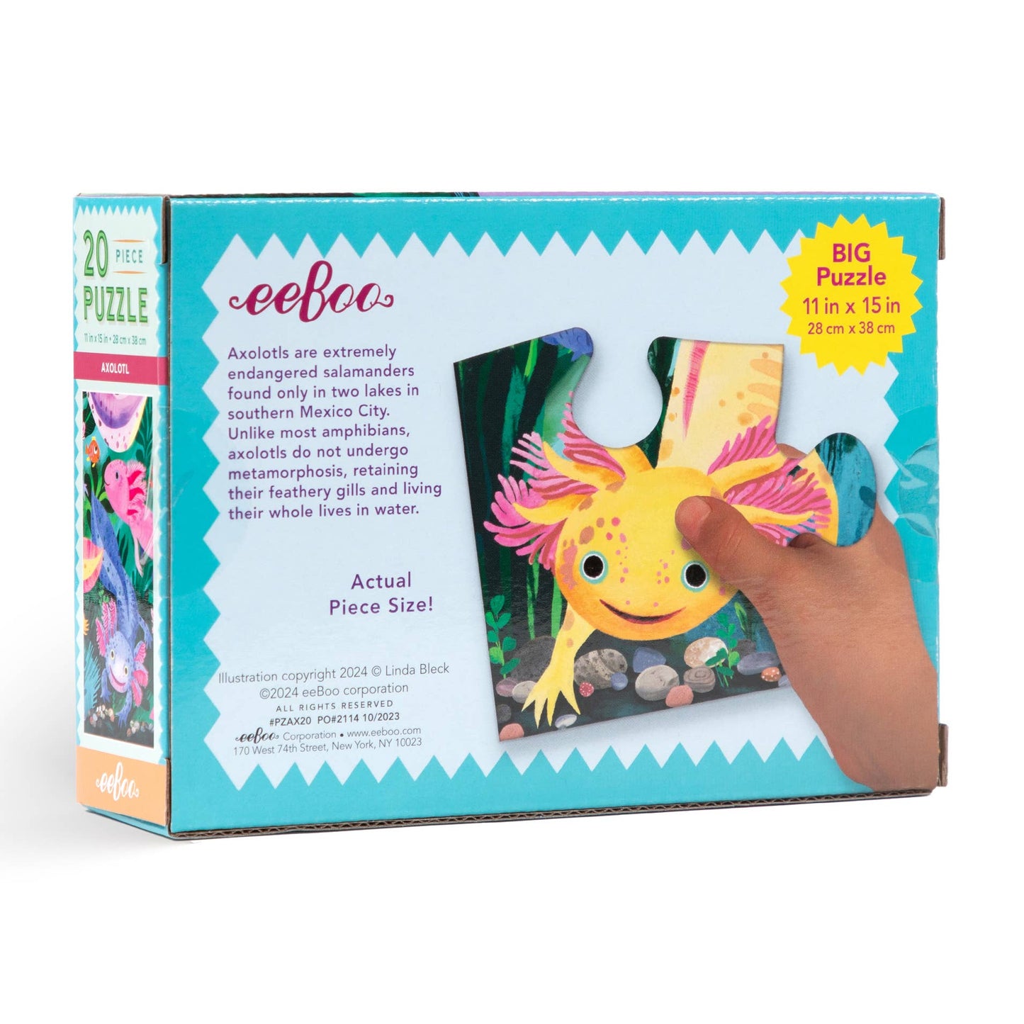 eeBoo - Axolotl 20 Piece Puzzle