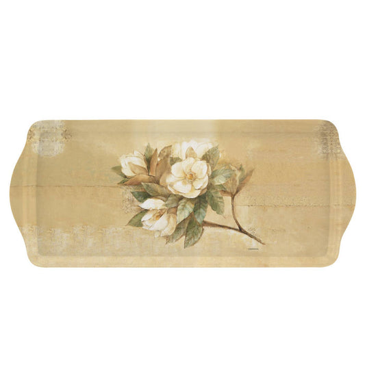 Portmeirion, Spode, Pimpernel, Nachtmann, Wrendale Designs - Sugar Magnolia Sandwich Tray: Melamine / Sugar Magnolia