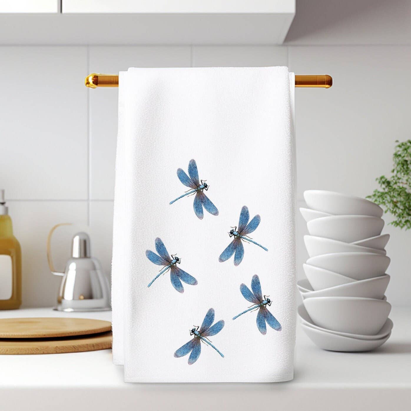 Fernville Creations - Luxury Dragonfly Microfiber & Cotton Hand Towel
