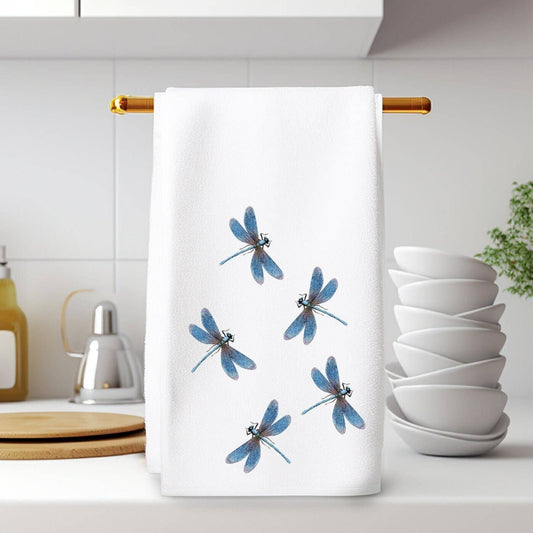 Fernville Creations - Luxury Dragonfly Microfiber & Cotton Hand Towel