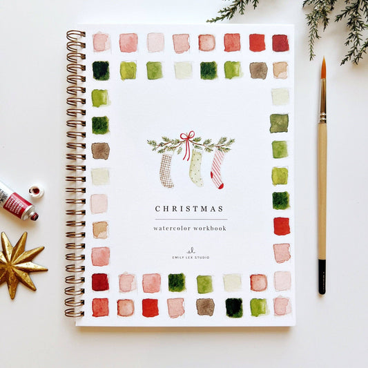 emily lex studio - Christmas watercolor workbook presale