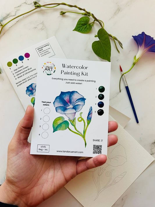 Landa Ruen Art - Morning Glory Watercolor Kit