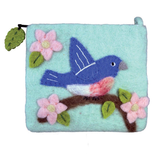 dZi Handmade - Magnolia Bluebird Coinpurse