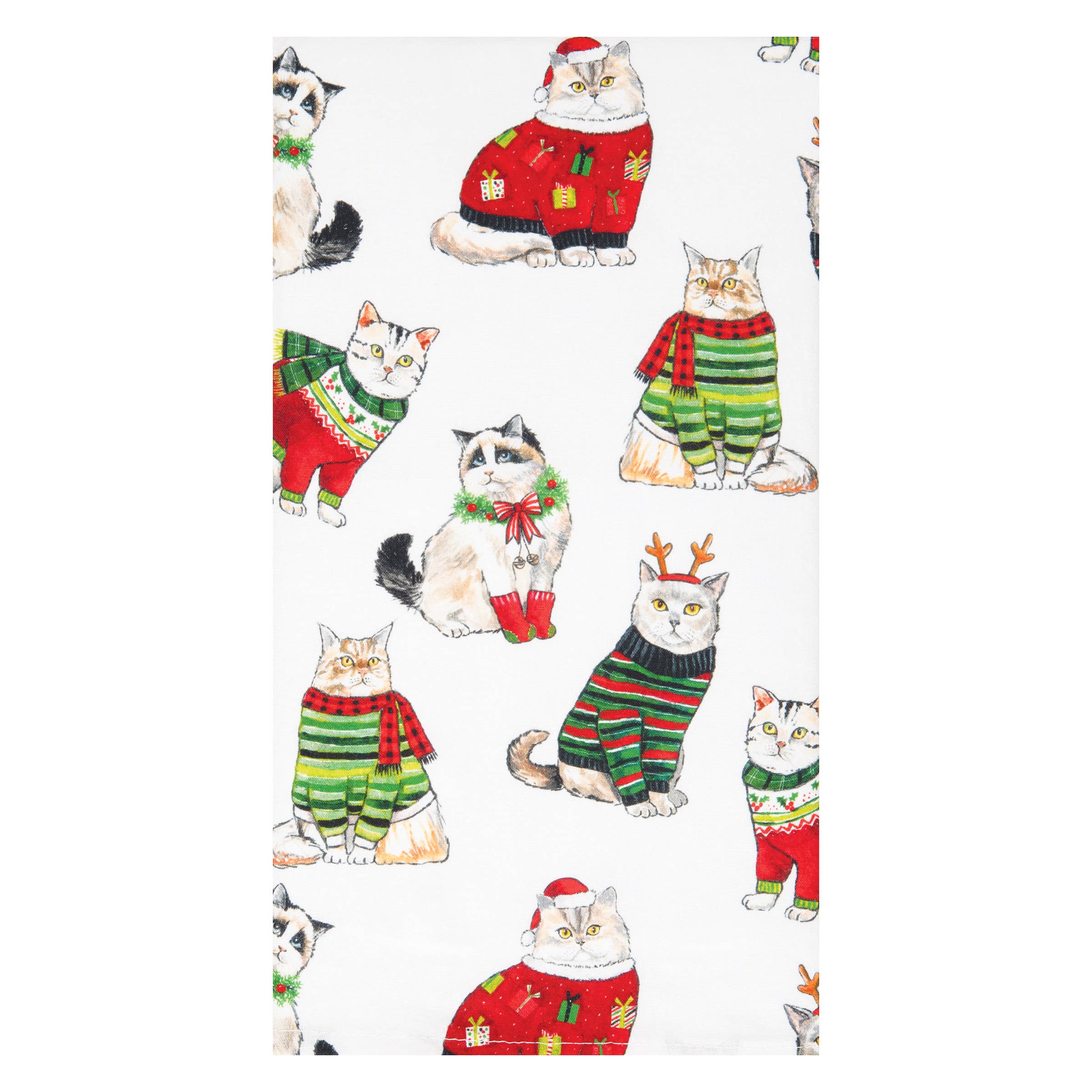 Christmas Cats Kitchen Towel - Thumbnail 2