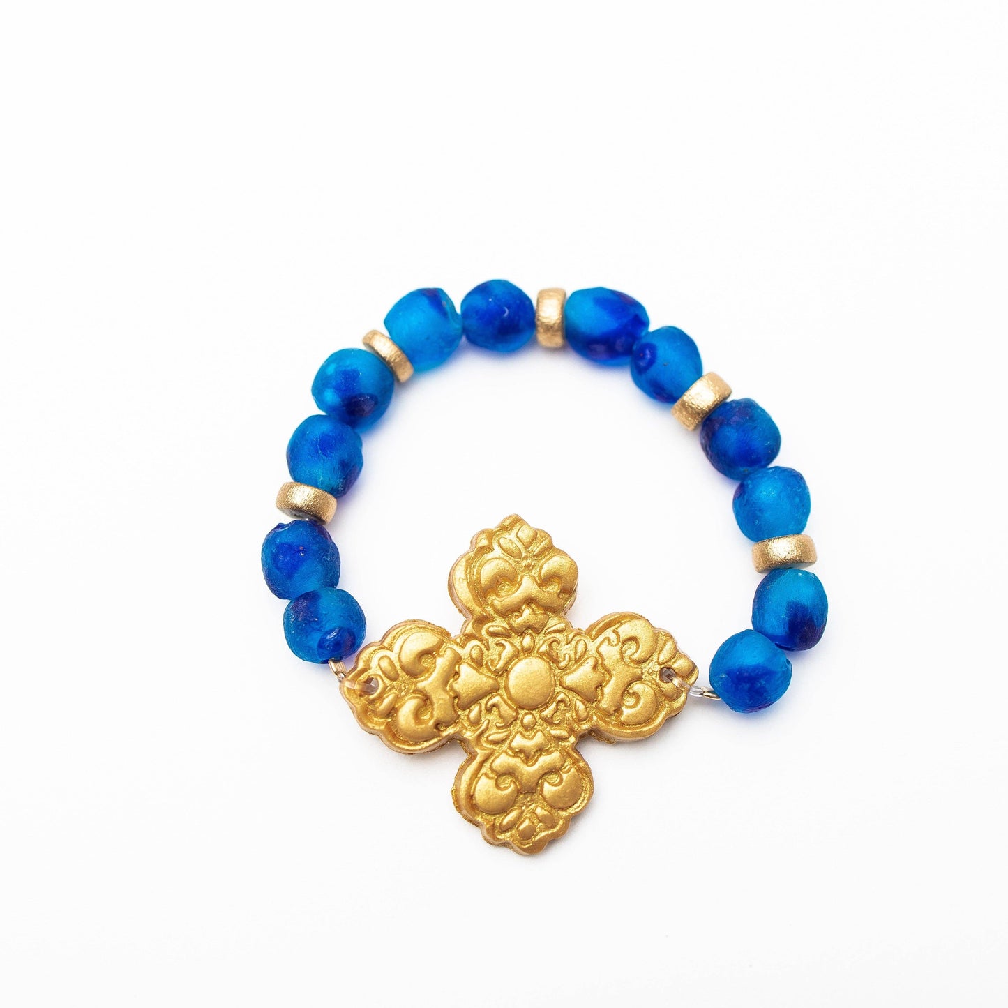 Hidden Truth Jewelry - Blue African Glass with Andrea Cross
