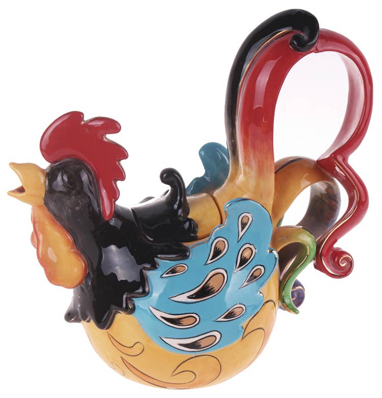 Blue Sky Clayworks - Funky Rooster Teapot