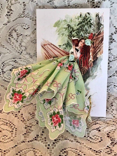 MOMENTS IN THYME - The Book Keepsake Hanky Card