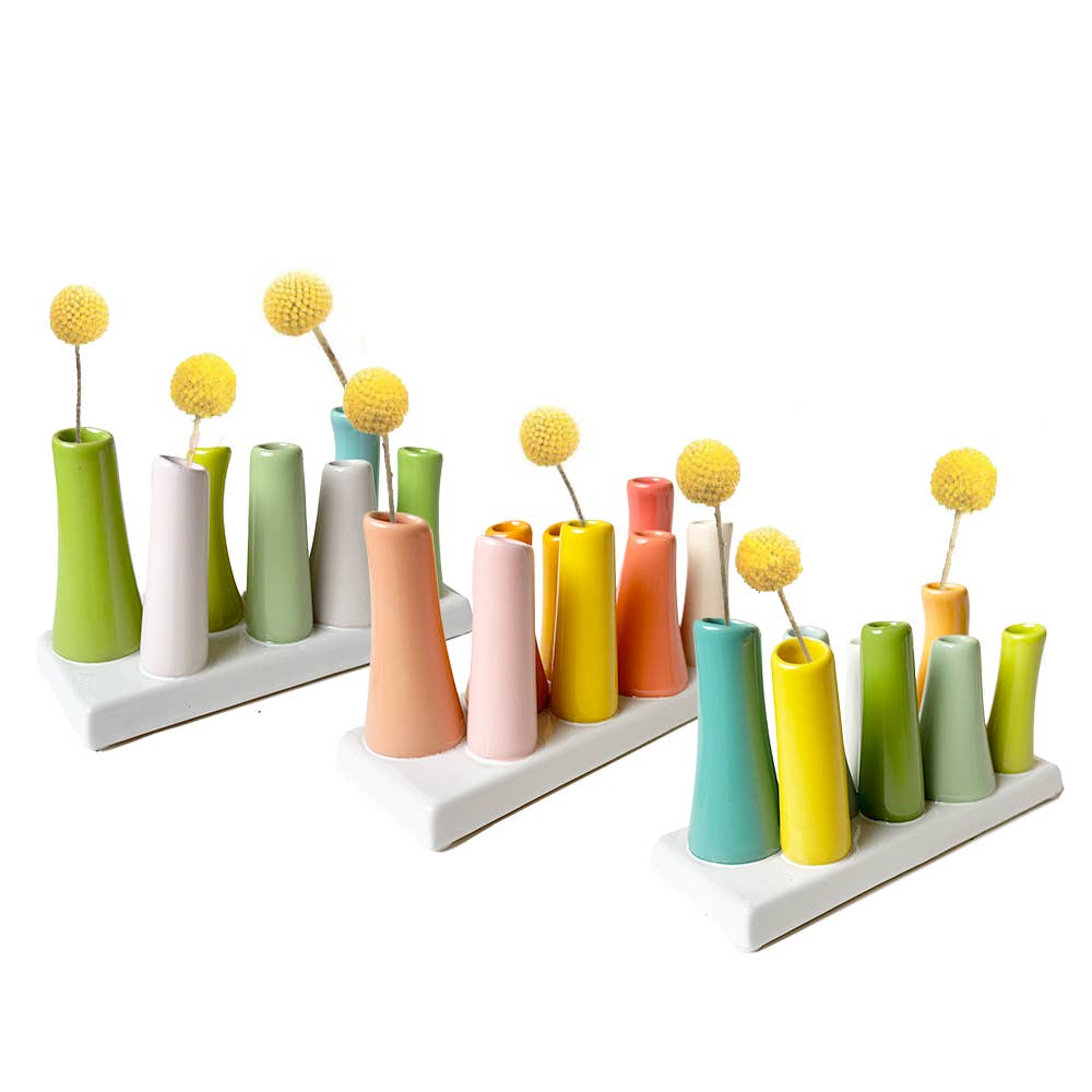 Chive - Pooley Modern Bud Vase For Flowers: Chartreuse