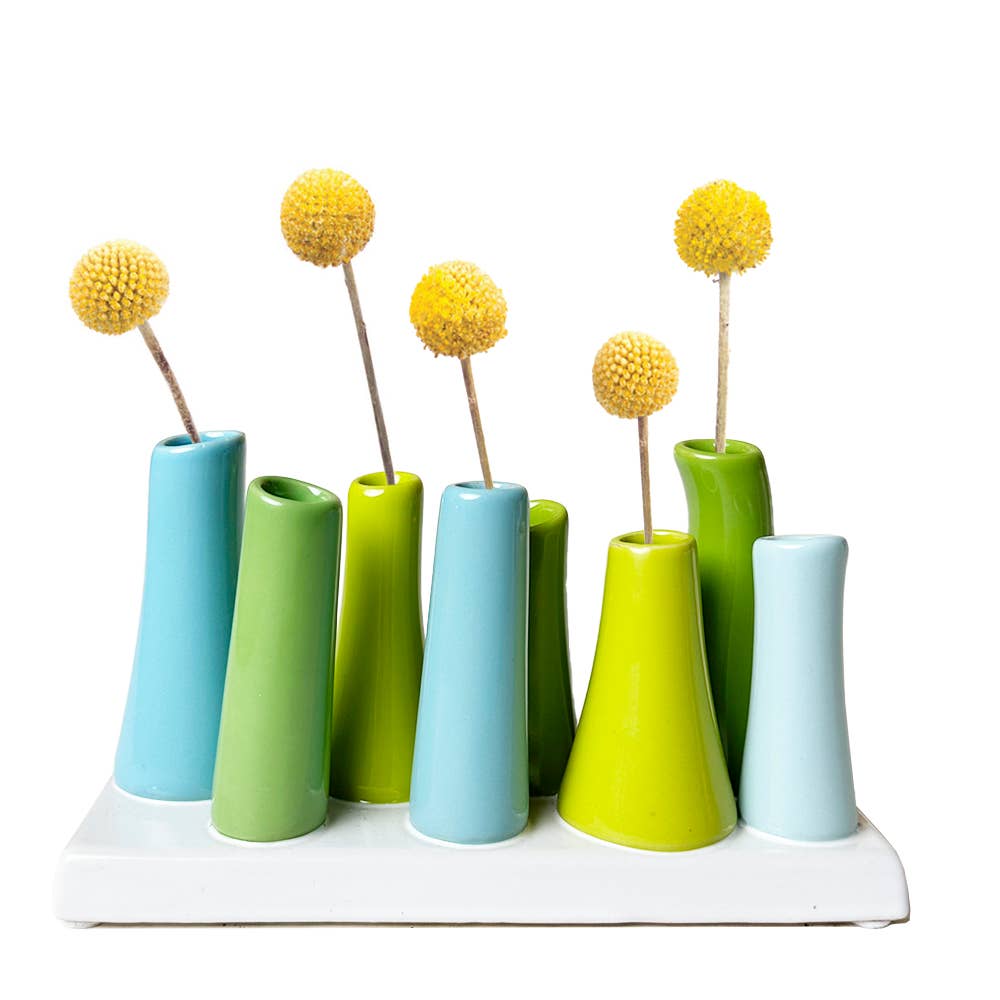 Chive - Pooley Modern Bud Vase For Flowers: Chartreuse