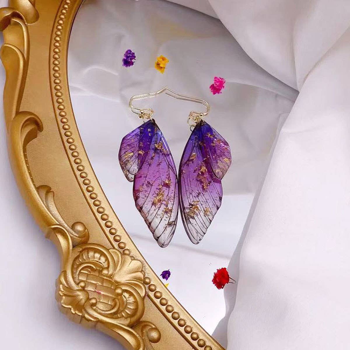 Mio Queena - Gradient Cicada Wings Butterfly Wings Earrings: 8#