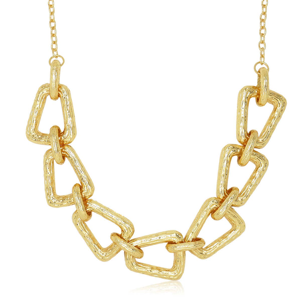 KARINE SULTAN - Geo Link Gold or Silver Collar Necklace: GOLD