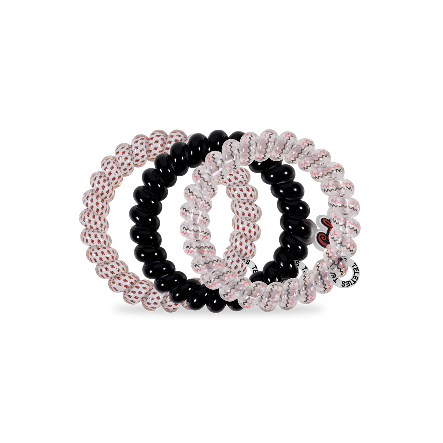 TELETIES - Spiral Hair Coils | Large | Go Cocks! Hair Ties
